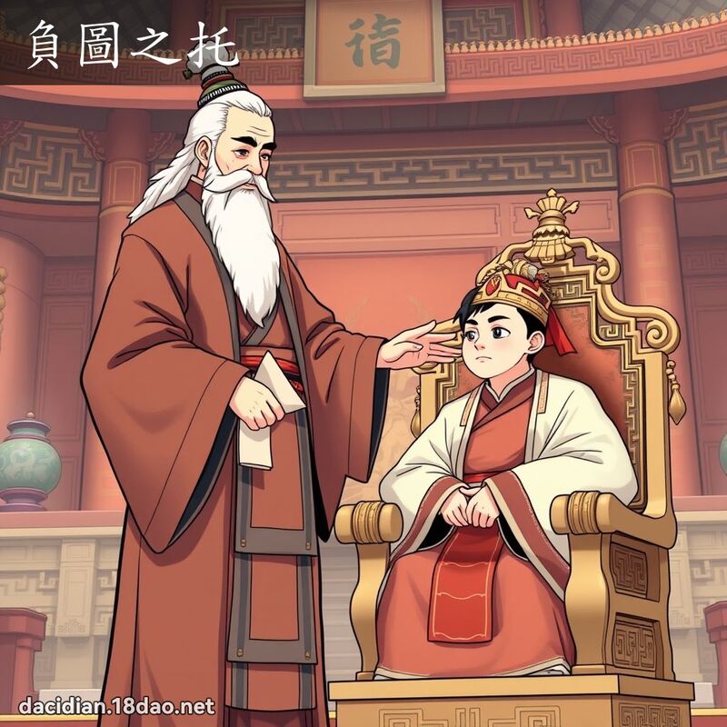 負圖之托 - 國語大辭典配圖