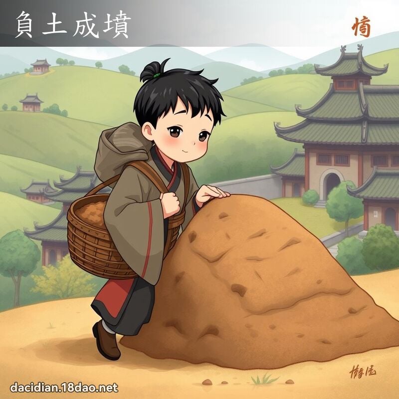 负土成坟 - 国语大辞典配图