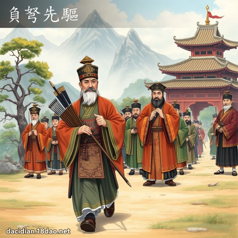 负弩先驱 - 国语大辞典配图