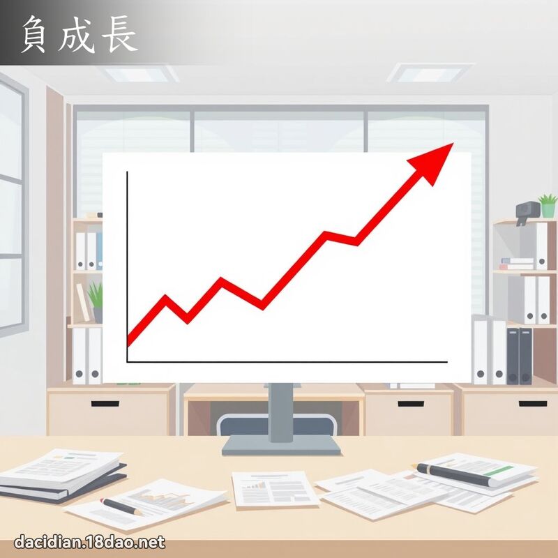 負成長 - 國語大辭典配圖