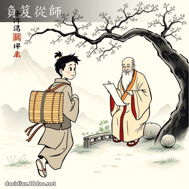 负笈从师 - 国语大辞典配图