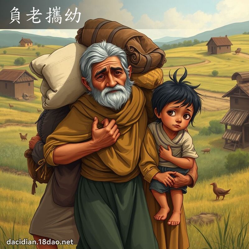 負老攜幼 - 國語大辭典配圖