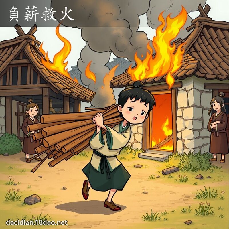 負薪救火 - 國語大辭典配圖