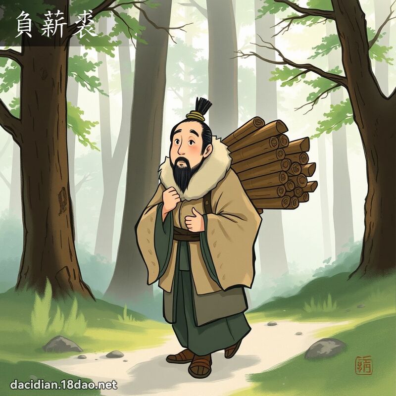 负薪裘 - 国语大辞典配图