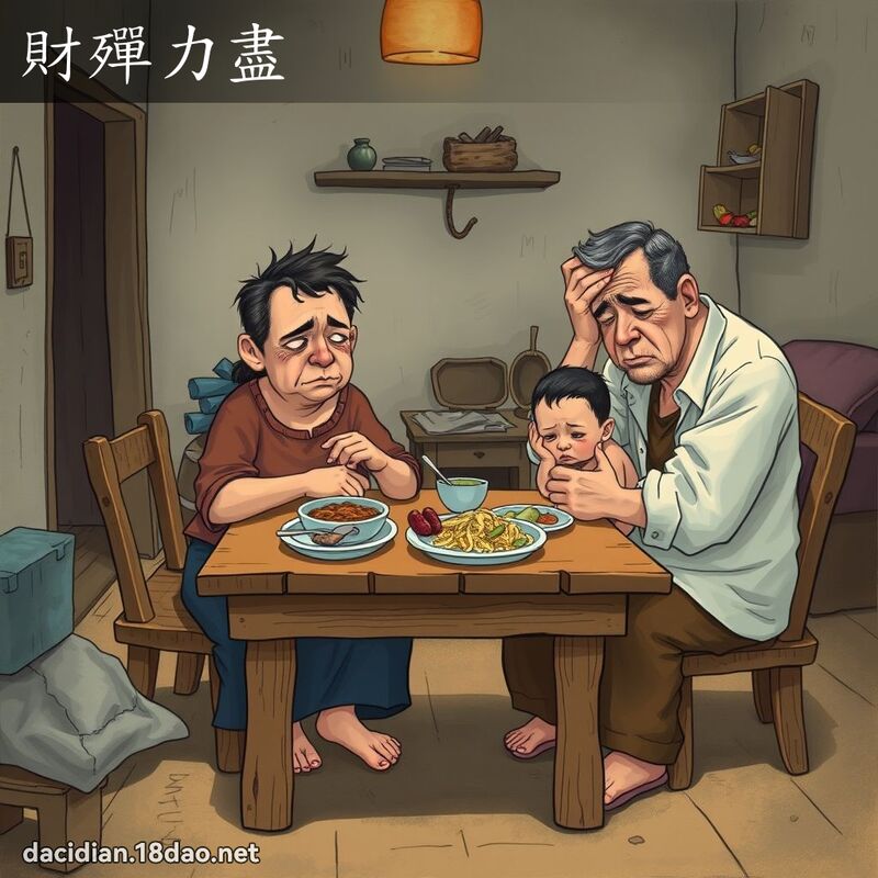 財殫力盡 - 國語大辭典配圖