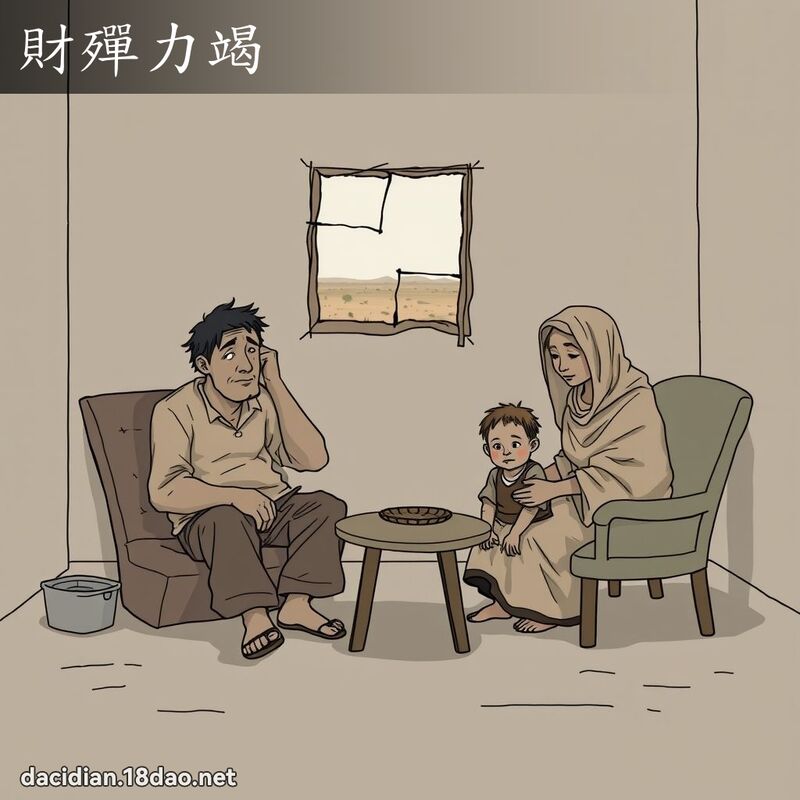财殫力竭 - 国语大辞典配图
