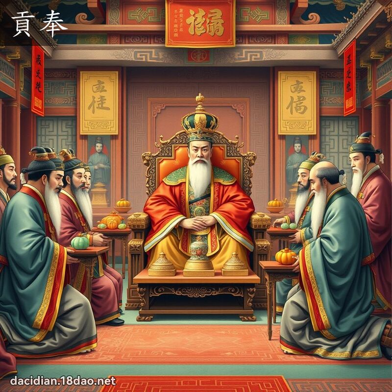 貢奉 - 國語大辭典配圖