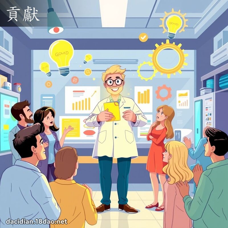貢獻 - 國語大辭典配圖
