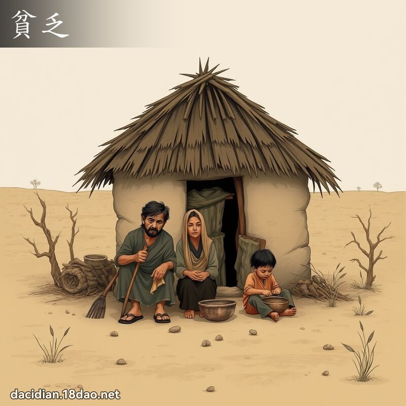貧乏 - 國語大辭典配圖