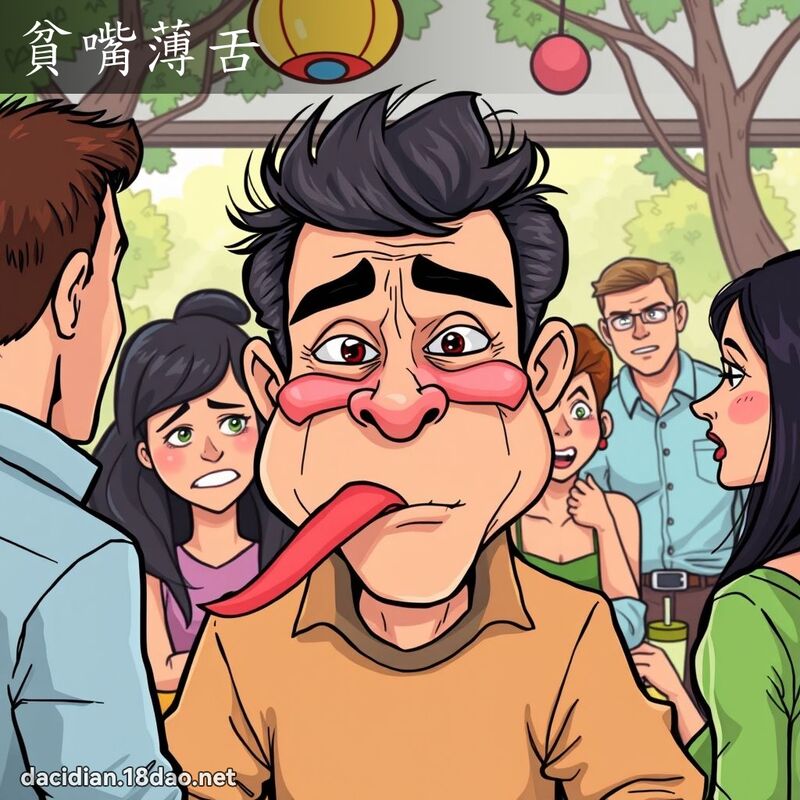 貧嘴薄舌 - 國語大辭典配圖