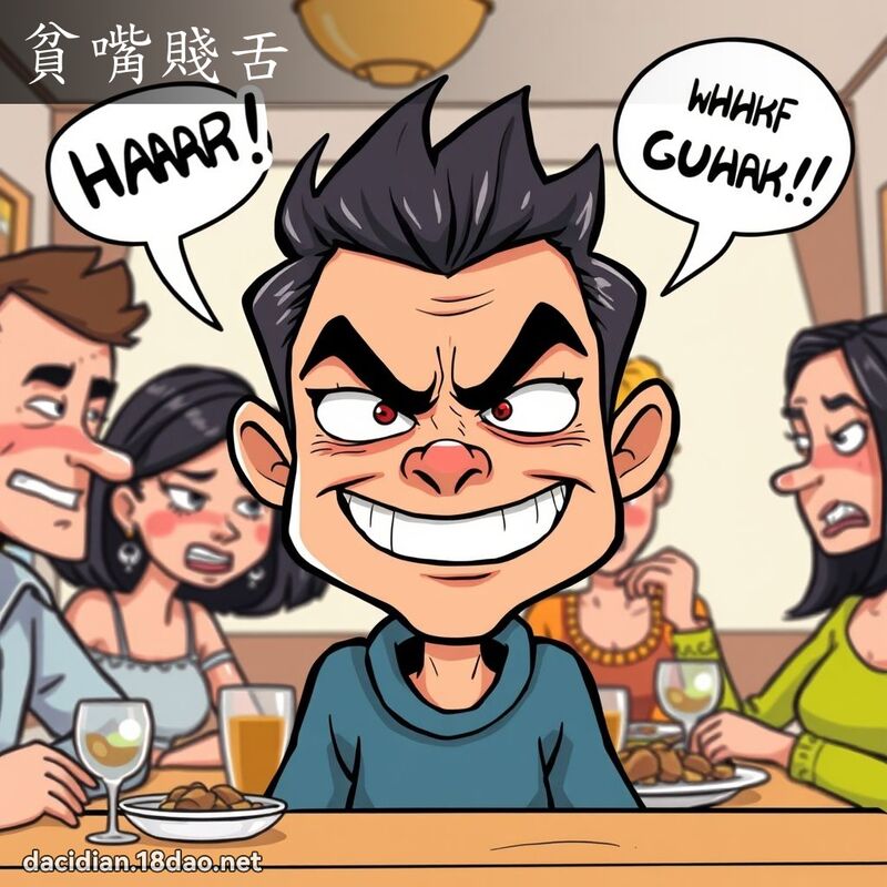 贫嘴贱舌 - 国语大辞典配图