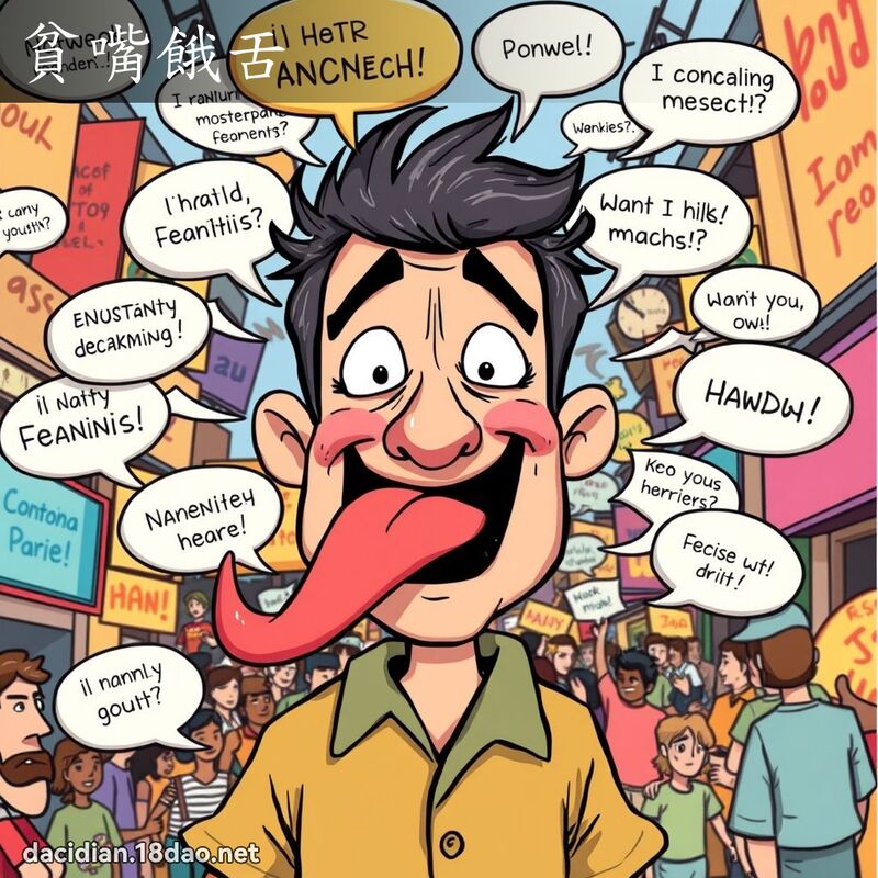 贫嘴饿舌 - 国语大辞典配图