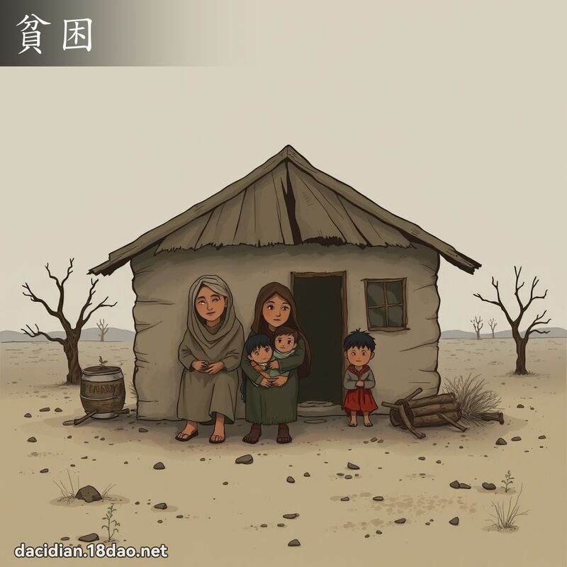 貧困 - 國語大辭典配圖