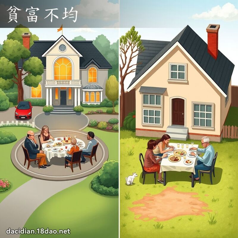 貧富不均 - 國語大辭典配圖