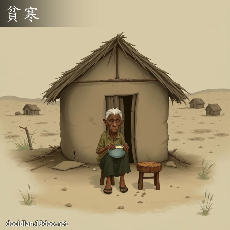 贫寒 - 国语大辞典配图
