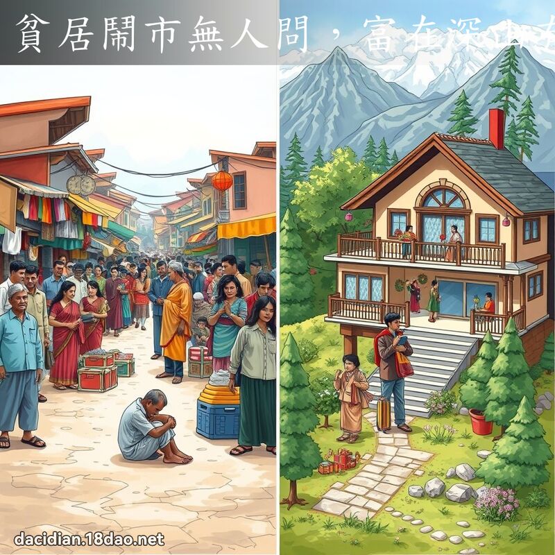 貧居鬧市無人問，富在深山有遠親 - 國語大辭典配圖