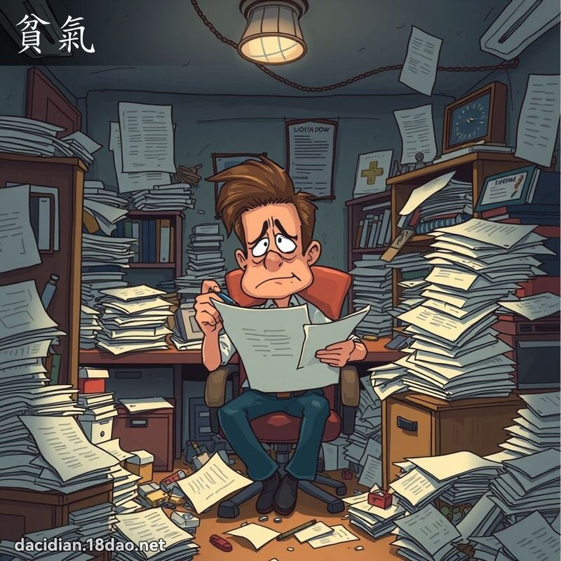 贫气 - 国语大辞典配图