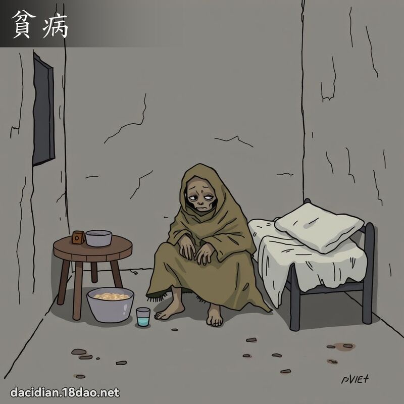 贫病 - 国语大辞典配图