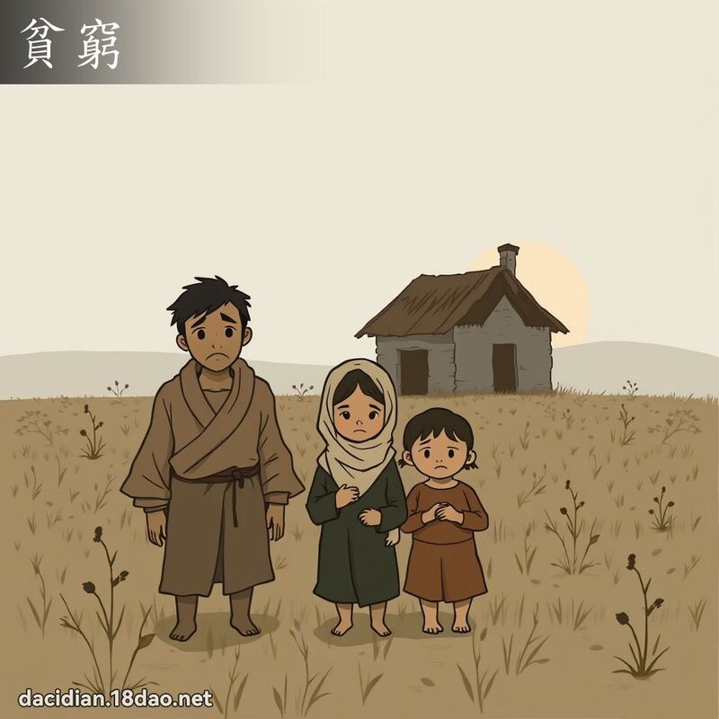 貧窮 - 國語大辭典配圖