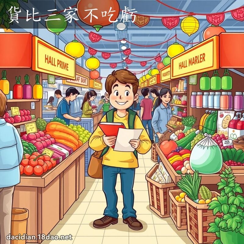 货比三家不吃亏 - 国语大辞典配图