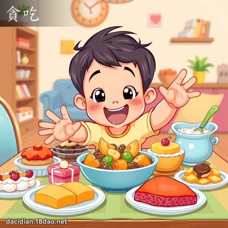貪吃 - 國語大辭典配圖