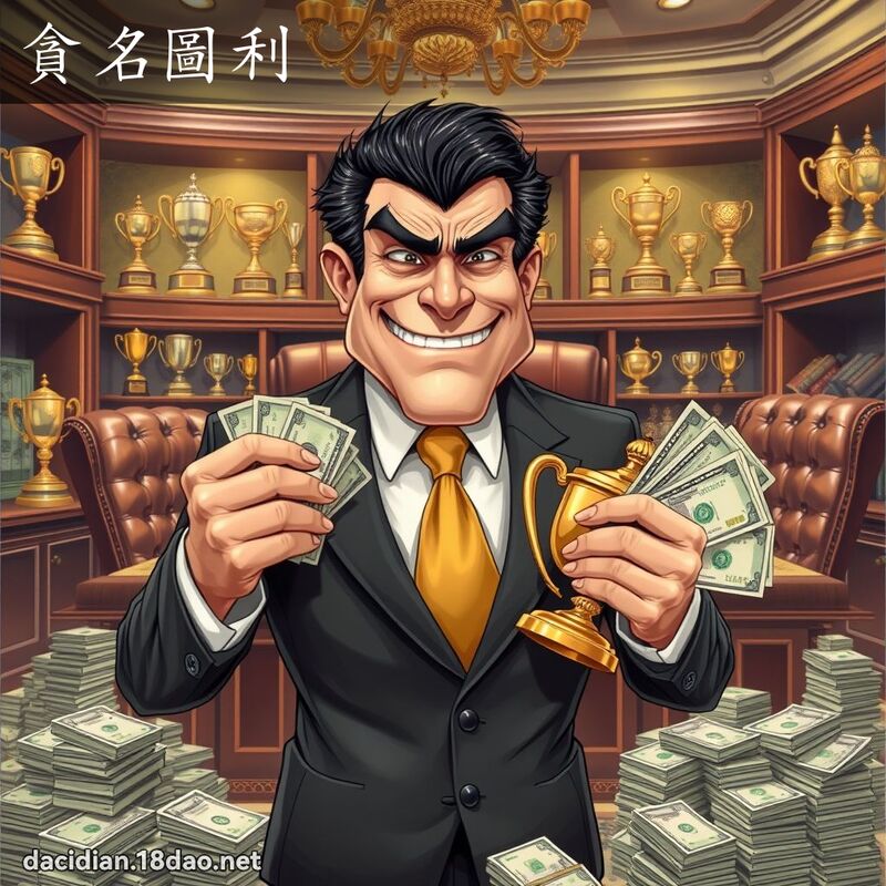 貪名圖利 - 國語大辭典配圖