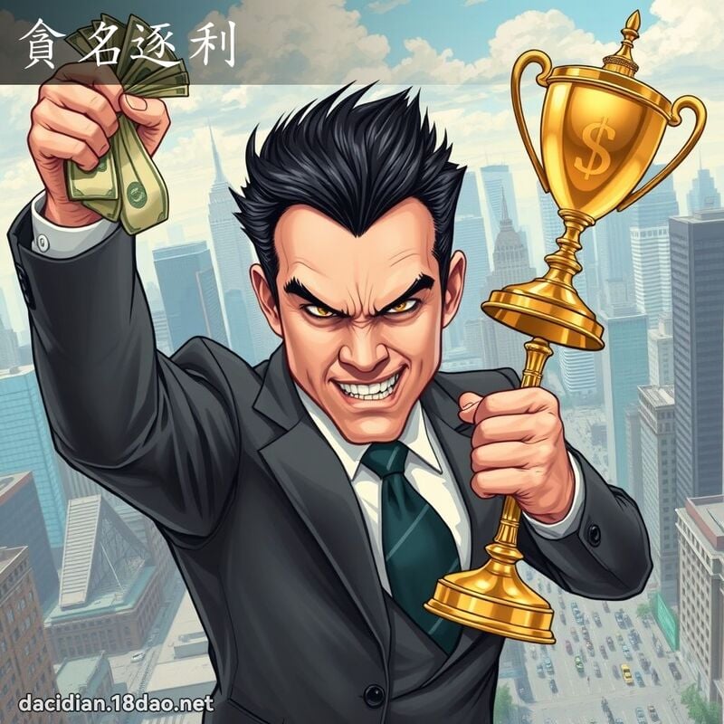 貪名逐利 - 國語大辭典配圖