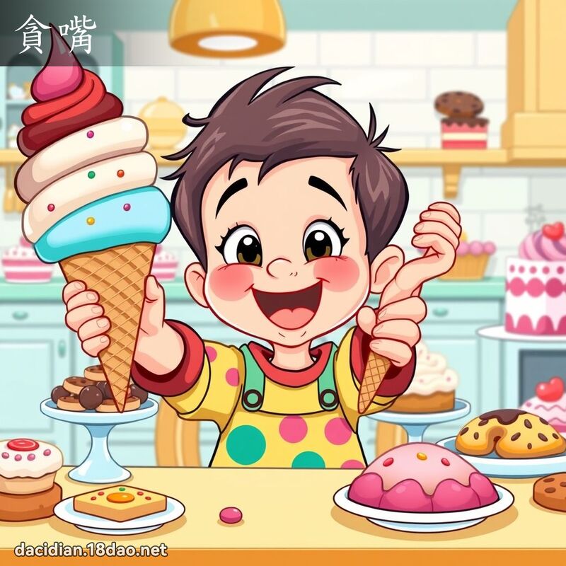 貪嘴 - 國語大辭典配圖