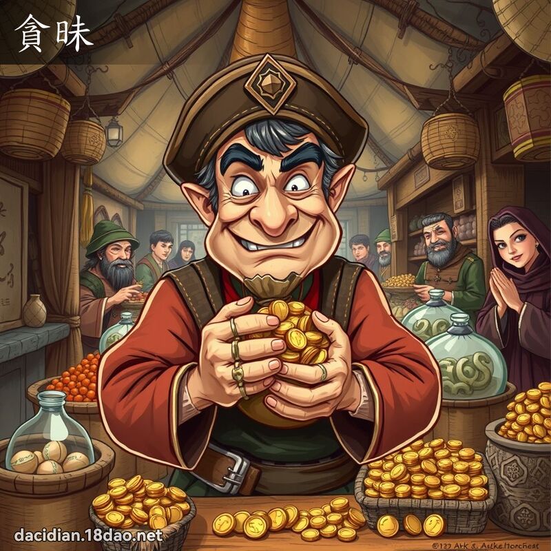 貪昧 - 國語大辭典配圖