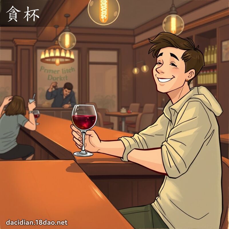 貪杯 - 國語大辭典配圖