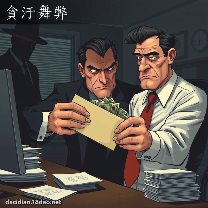 贪汙舞弊 - 国语大辞典配图
