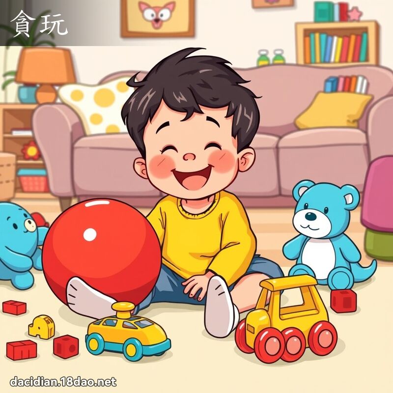 貪玩 - 國語大辭典配圖