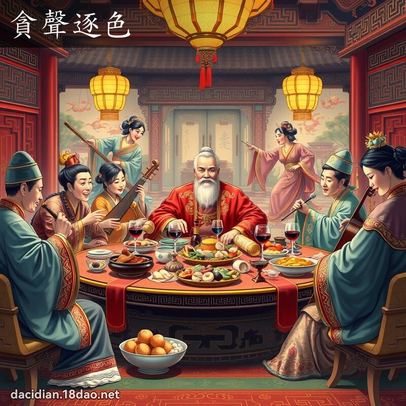 貪聲逐色 - 國語大辭典配圖