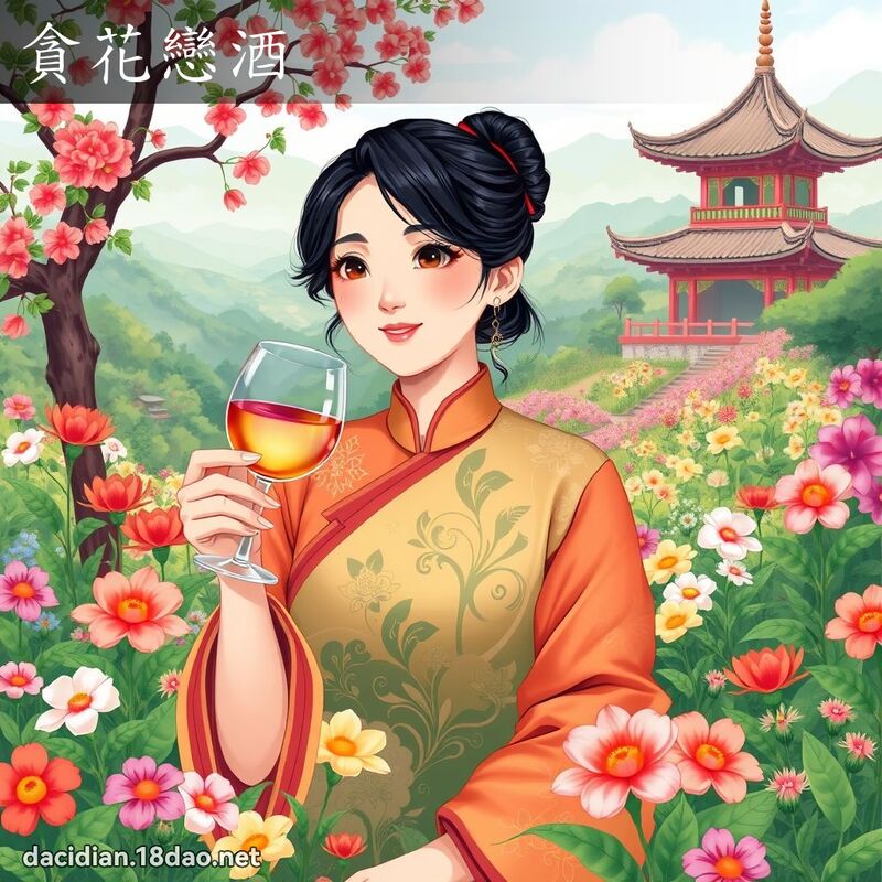 貪花戀酒 - 國語大辭典配圖