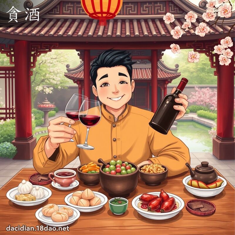 貪酒 - 國語大辭典配圖