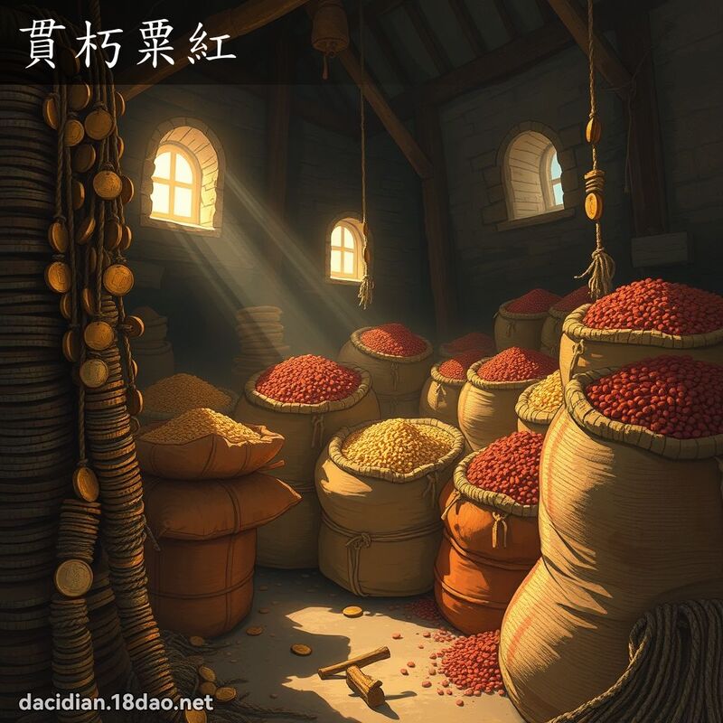 貫朽粟紅 - 國語大辭典配圖