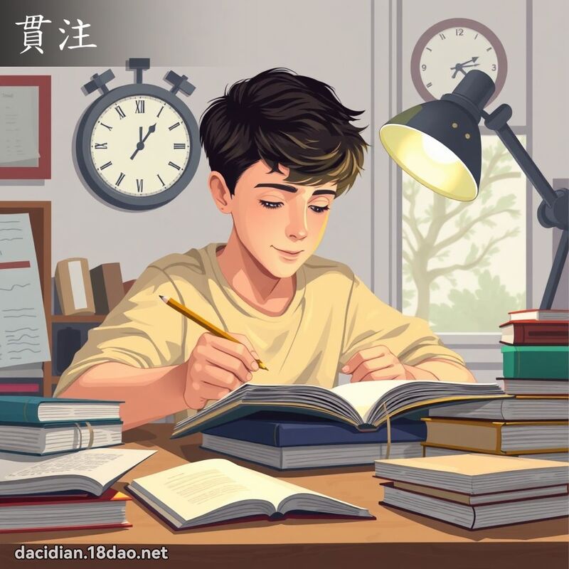 贯注 - 国语大辞典配图