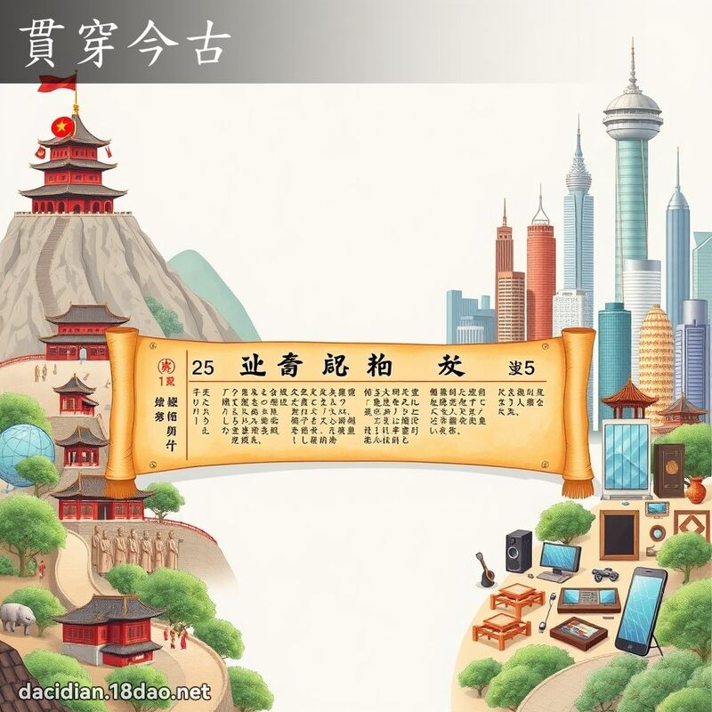 貫穿今古 - 國語大辭典配圖