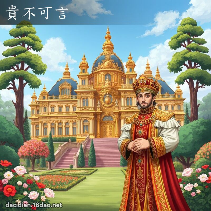 贵不可言 - 国语大辞典配图