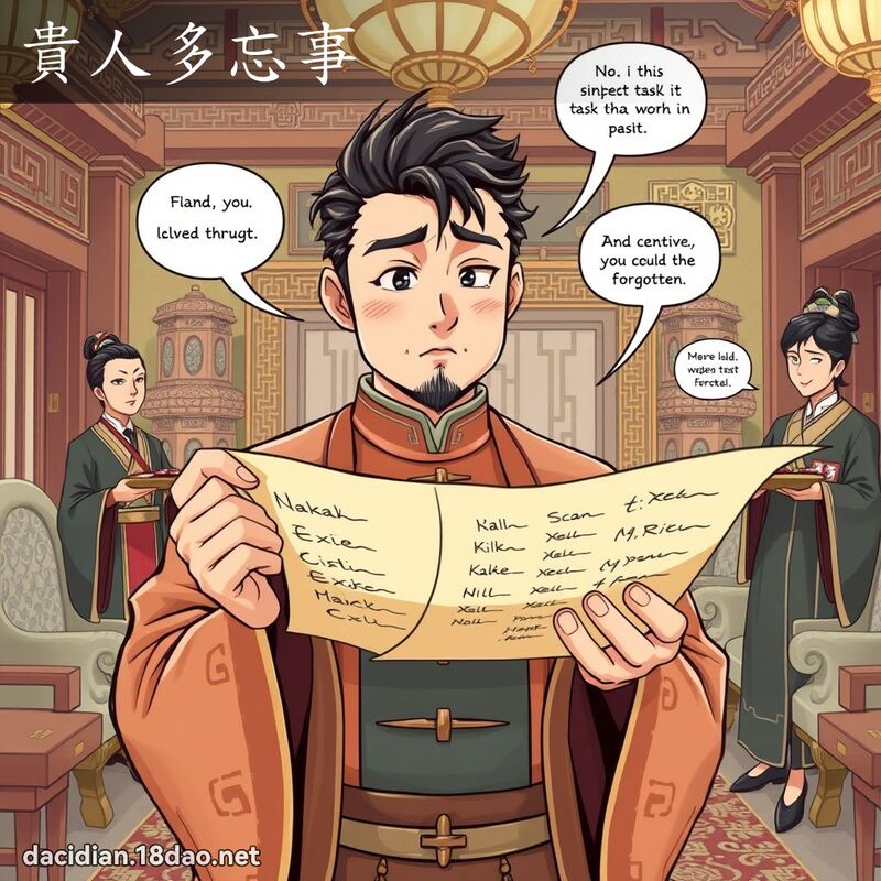贵人多忘事 - 国语大辞典配图