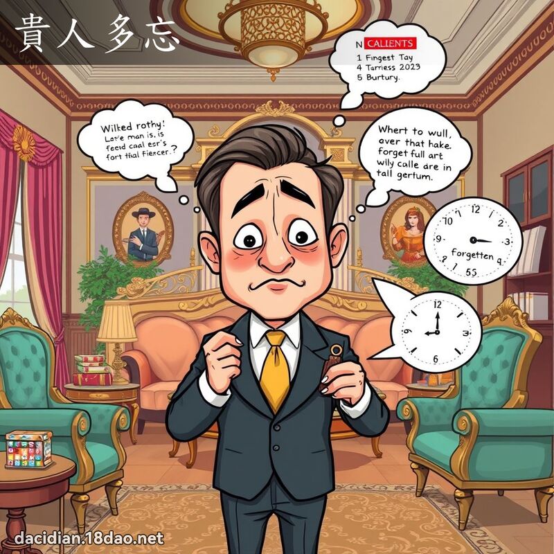 貴人多忘 - 國語大辭典配圖