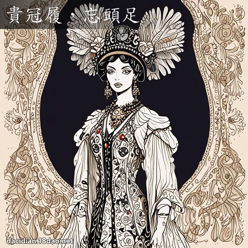 贵冠履，忘头足 - 国语大辞典配图