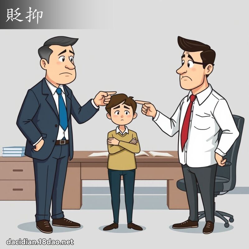 貶抑 - 國語大辭典配圖