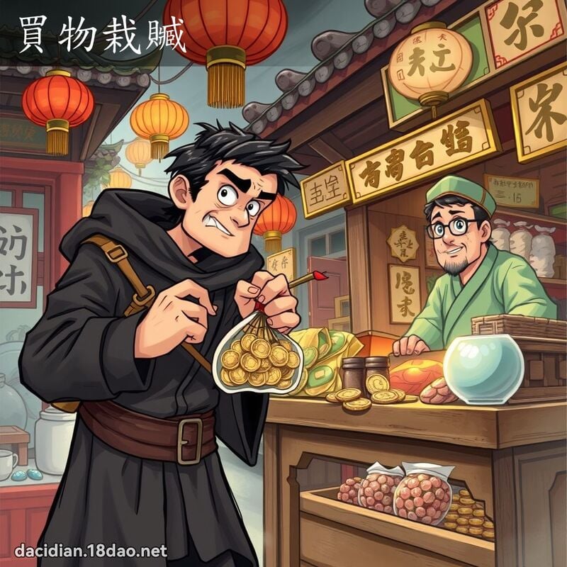 买物栽赃 - 国语大辞典配图