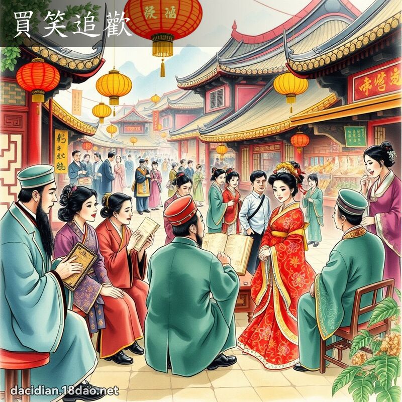 買笑追歡 - 國語大辭典配圖