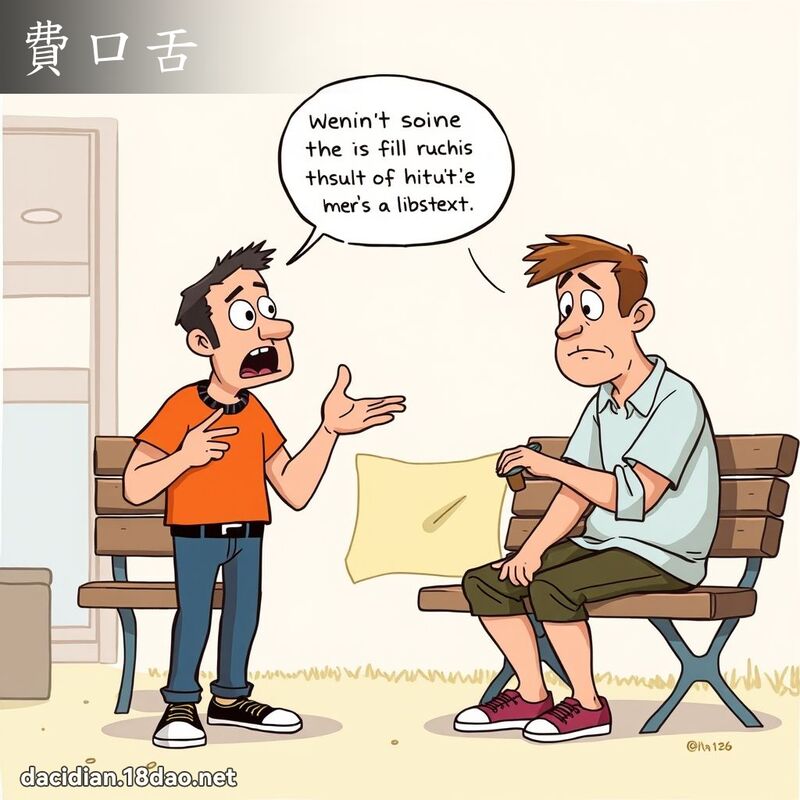 费口舌 - 国语大辞典配图