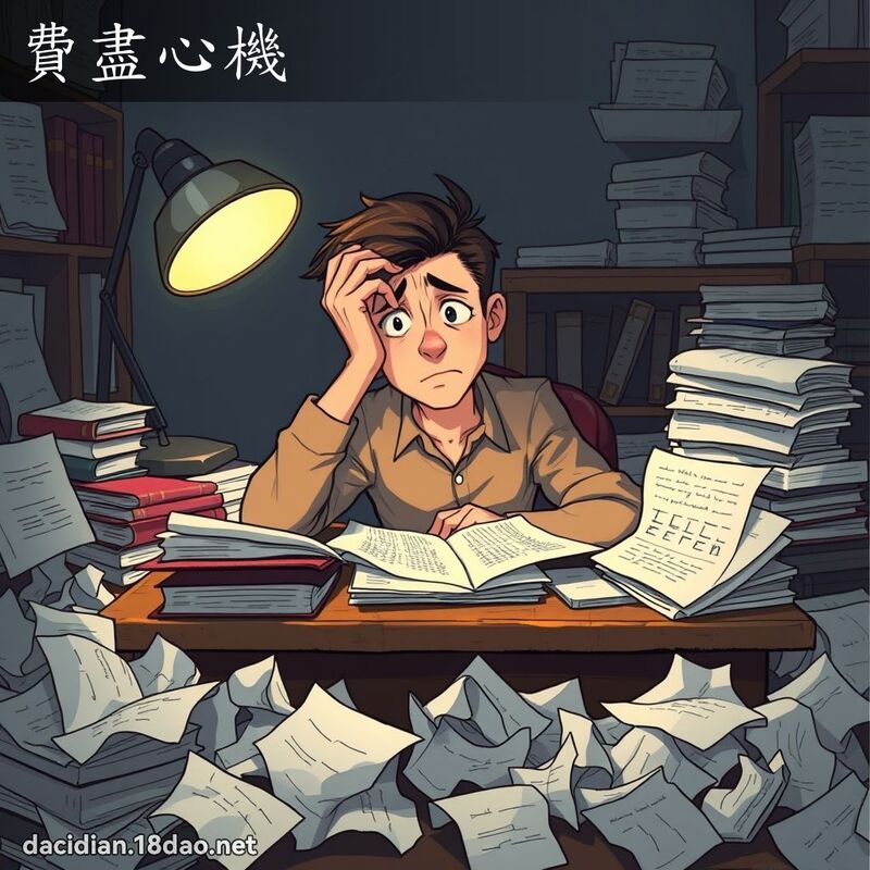 费尽心机 - 国语大辞典配图