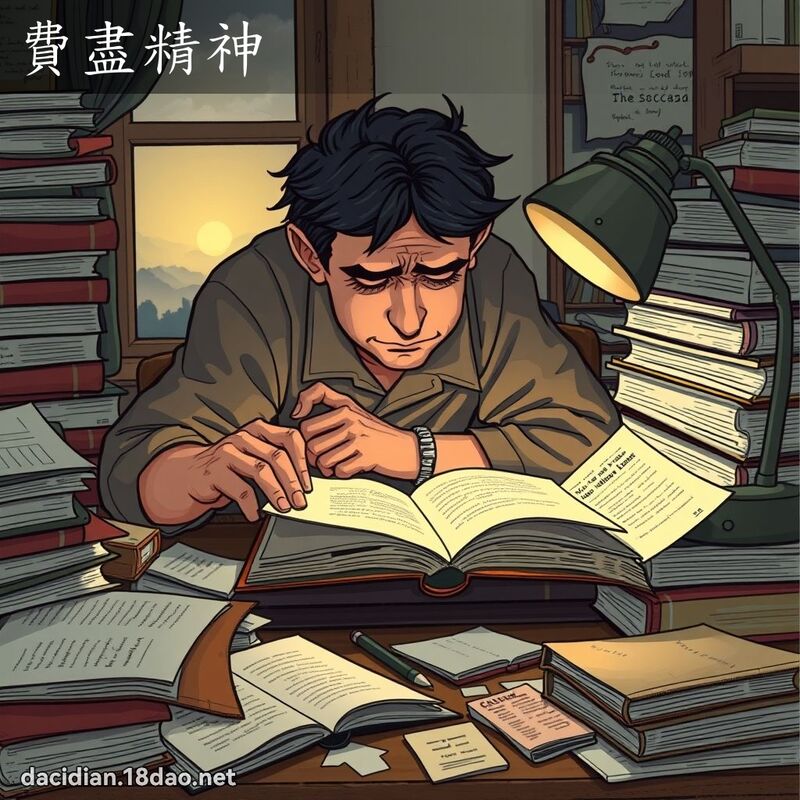費盡精神 - 國語大辭典配圖