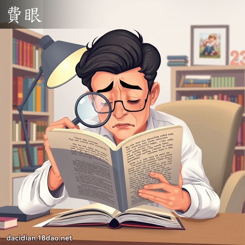 費眼 - 國語大辭典配圖
