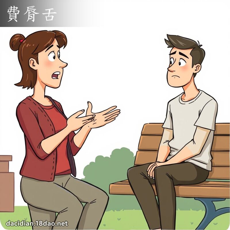 費脣舌 - 國語大辭典配圖